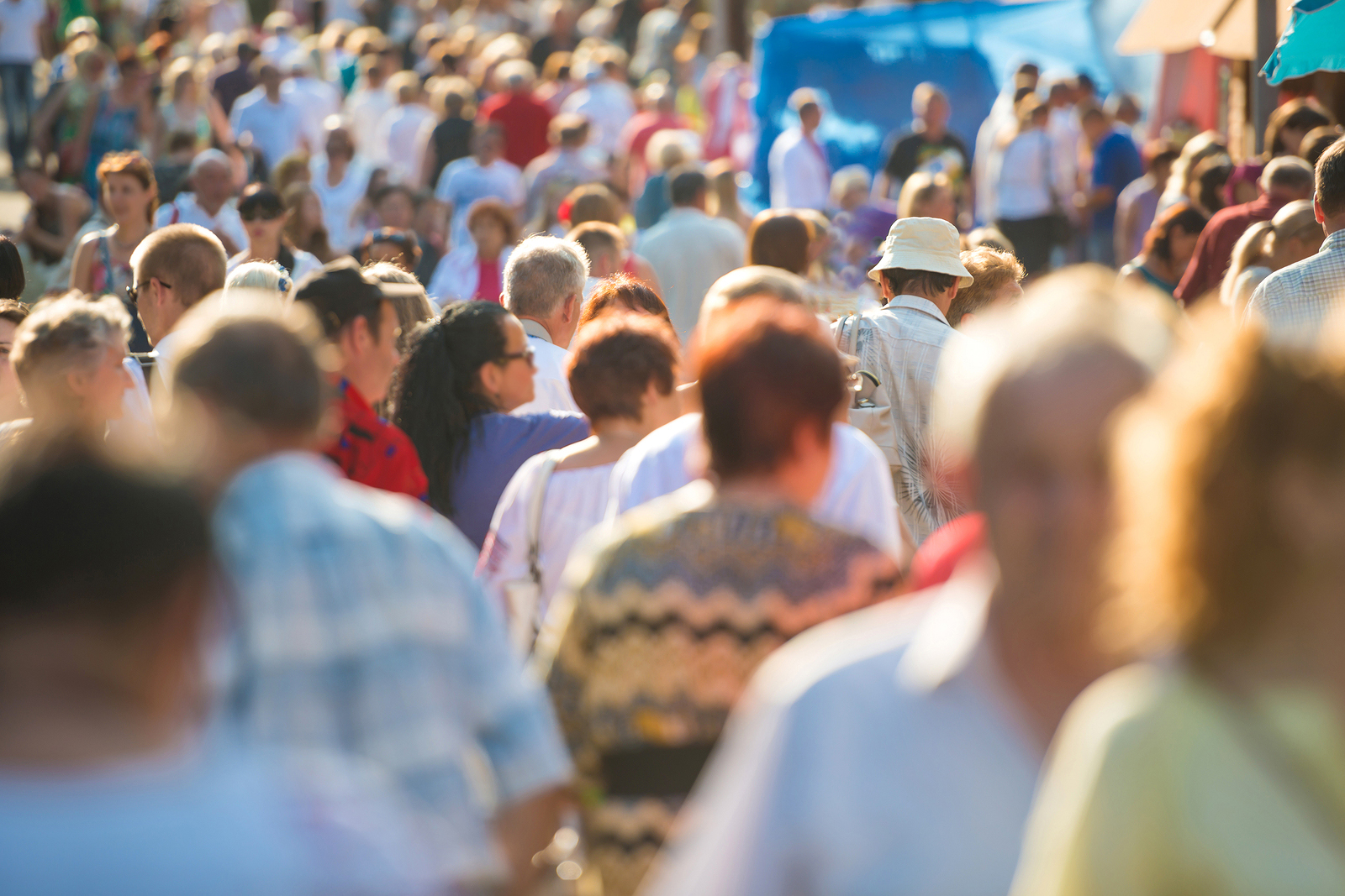 People walking in a crowd